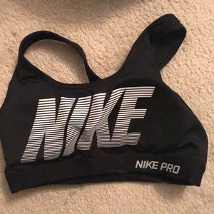 Nike Pro black sports bra